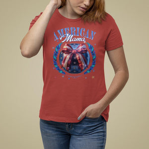 American Mama T Shirt For Women Coquette Disco Ball 4th Of July TS09 Red Print Your Wear