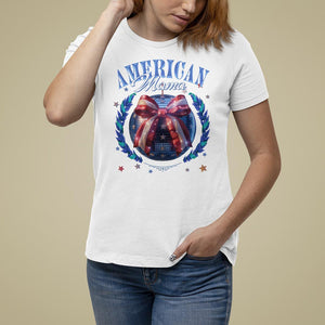 American Mama T Shirt For Women Coquette Disco Ball 4th Of July TS09 White Print Your Wear