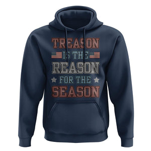 Funny 4th Of July Hoodie Treason Is The Reason For The Season TS09 Navy Print Your Wear