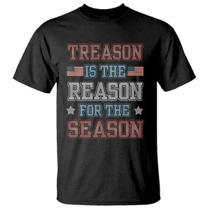 Funny 4th Of July T Shirt Treason Is The Reason For The Season TS09 Black Print Your Wear