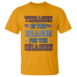 Funny 4th Of July T Shirt Treason Is The Reason For The Season TS09 Gold Print Your Wear