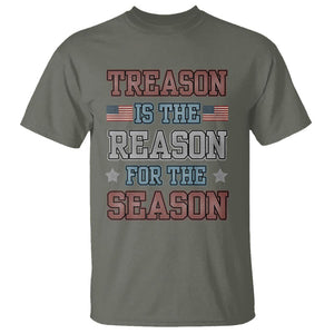 Funny 4th Of July T Shirt Treason Is The Reason For The Season TS09 Military Green Print Your Wear