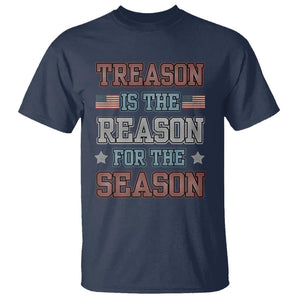 Funny 4th Of July T Shirt Treason Is The Reason For The Season TS09 Navy Print Your Wear