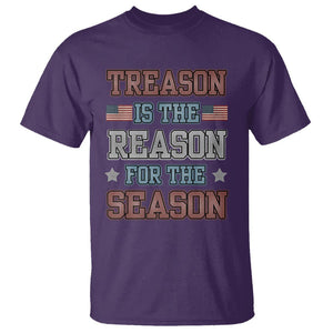 Funny 4th Of July T Shirt Treason Is The Reason For The Season TS09 Purple Print Your Wear