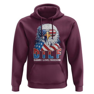 Funny 4th Of July Hoodie Damn I Love Freedom TS09 Maroon Print Your Wear