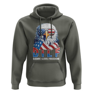 Funny 4th Of July Hoodie Damn I Love Freedom TS09 Military Green Print Your Wear