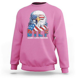 Funny 4th Of July Sweatshirt Damn I Love Freedom TS09 Azalea Print Your Wear