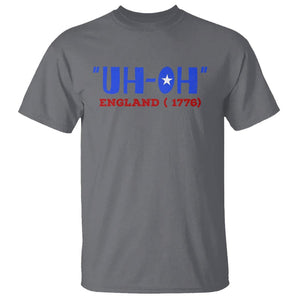 Funny 4th Of July T Shirt Uh-Oh England 1776 TS09 Charcoal Print Your Wear