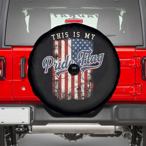 American Patriotic Spare Tire Cover This Is My Pride Flag 4th Of July TS09 Black Print Your Wear