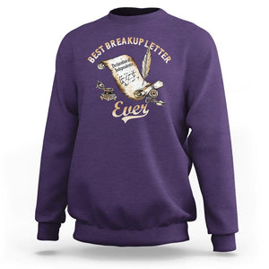 Funny 4th Of July Sweatshirt Best Breakup Letter Ever TS09 Purple Print Your Wear