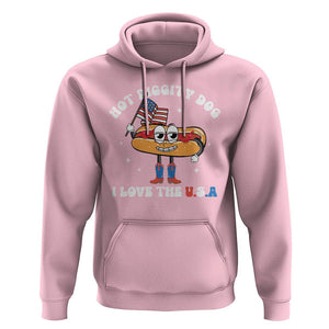 Funny 4th Of July Hoodie Hot Diggity Dog I Love USA TS09 Light Pink Print Your Wear