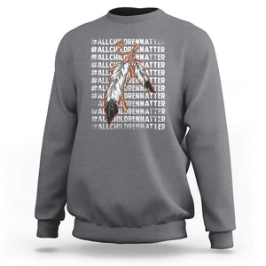 Orange Shirt Day Sweatshirt All Children Matter Indigenous Children TS09 Charcoal Print Your Wear