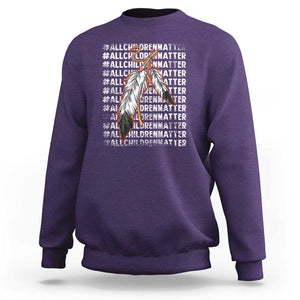 Orange Shirt Day Sweatshirt All Children Matter Indigenous Children TS09 Purple Print Your Wear