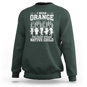 Orange For Native Child Sweatshirt Truth And Reconciliation Indigenous Children TS09 Dark Forest Green Print Your Wear