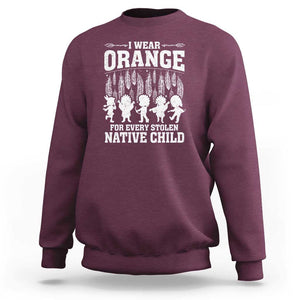 Orange For Native Child Sweatshirt Truth And Reconciliation Indigenous Children TS09 Maroon Print Your Wear