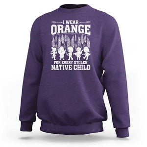 Orange For Native Child Sweatshirt Truth And Reconciliation Indigenous Children TS09 Purple Print Your Wear