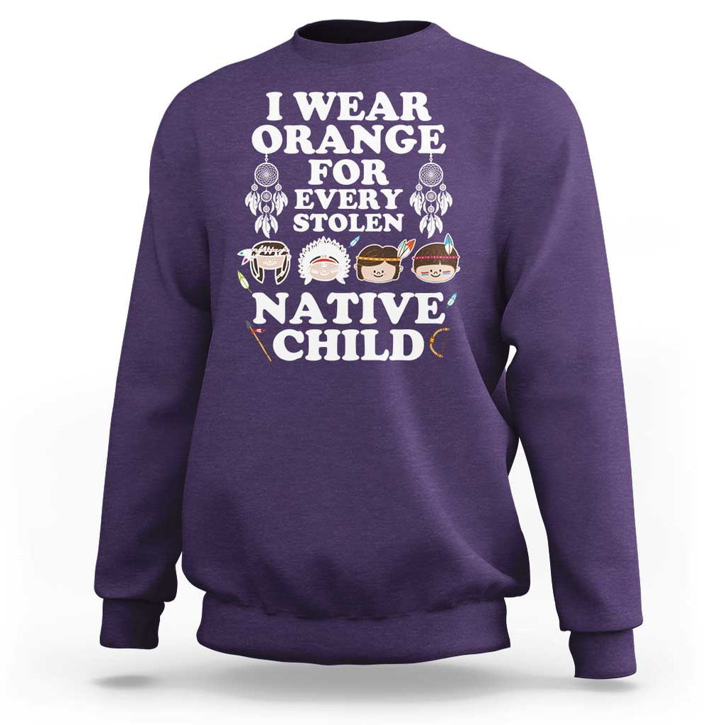 Orange Shirt Day Sweatshirt Wear Orange For Every Stolen Native Child TS09 Purple Print Your Wear