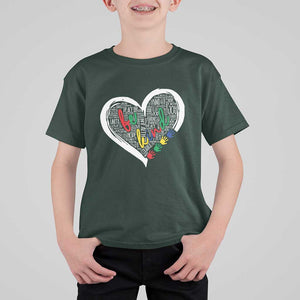 Unity Day T Shirt For Kid Orange Heart Be Kind Anti Bullying TS09 Dark Forest Green Print Your Wear