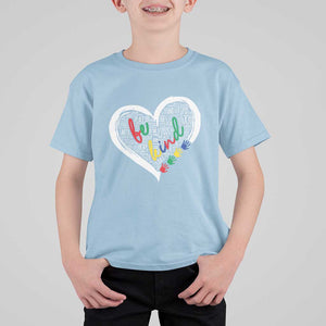 Unity Day T Shirt For Kid Orange Heart Be Kind Anti Bullying TS09 Light Blue Print Your Wear