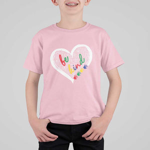 Unity Day T Shirt For Kid Orange Heart Be Kind Anti Bullying TS09 Light Pink Print Your Wear