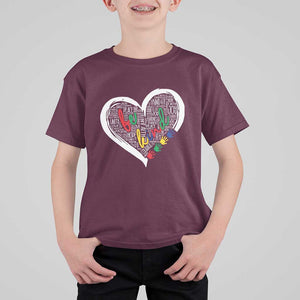 Unity Day T Shirt For Kid Orange Heart Be Kind Anti Bullying TS09 Maroon Print Your Wear