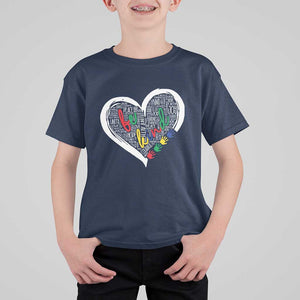 Unity Day T Shirt For Kid Orange Heart Be Kind Anti Bullying TS09 Navy Print Your Wear