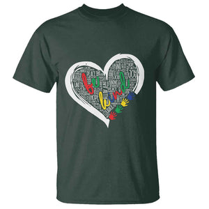 Unity Day T Shirt Orange Heart Be Kind Anti Bullying TS09 Dark Forest Green Print Your Wear