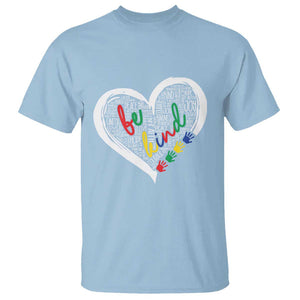 Unity Day T Shirt Orange Heart Be Kind Anti Bullying TS09 Light Blue Print Your Wear