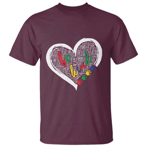 Unity Day T Shirt Orange Heart Be Kind Anti Bullying TS09 Maroon Print Your Wear