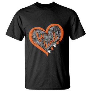 Anti Bullying T Shirt Orange Heart Be Kind Unity Day TS09 Black Print Your Wear