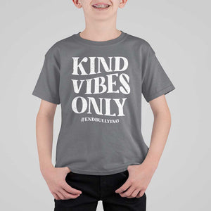 Unity Day T Shirt For Kid Kind Vibes Only End Bullying TS09 Charcoal Print Your Wear