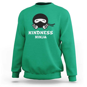 Unity Day Sweatshirt Kindness Ninja Anti Bullying TS09 Irish Green Print Your Wear