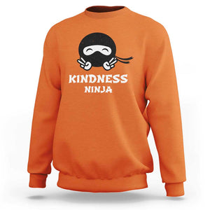 Unity Day Sweatshirt Kindness Ninja Anti Bullying TS09 Orange Print Your Wear