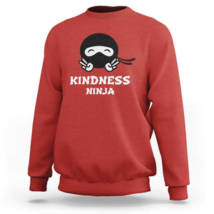 Unity Day Sweatshirt Kindness Ninja Anti Bullying TS09 Red Print Your Wear