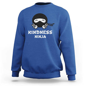 Unity Day Sweatshirt Kindness Ninja Anti Bullying TS09 Royal Blue Print Your Wear