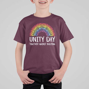 Unity Day T Shirt For Kid Together Against Bullying Rainbow Anti Bully TS09 Maroon Print Your Wear