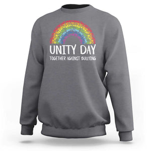 Unity Day Sweatshirt Together Against Bullying Rainbow Anti Bully TS09 Charcoal Print Your Wear