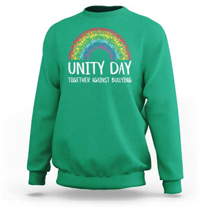 Unity Day Sweatshirt Together Against Bullying Rainbow Anti Bully TS09 Irish Green Print Your Wear