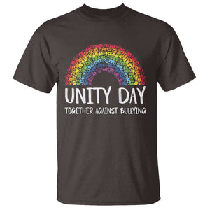 Unity Day T Shirt Together Against Bullying Rainbow Anti Bully TS09 Dark Chocolate Print Your Wear