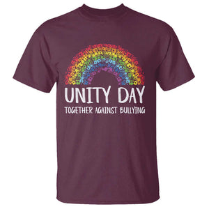 Unity Day T Shirt Together Against Bullying Rainbow Anti Bully TS09 Maroon Print Your Wear