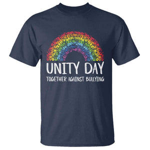 Unity Day T Shirt Together Against Bullying Rainbow Anti Bully TS09 Navy Print Your Wear