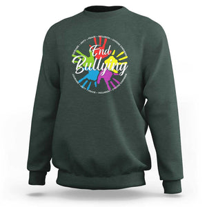 Anti Bullying Sweatshirt Choose Kindness Unity Day TS09 Dark Forest Green Print Your Wear