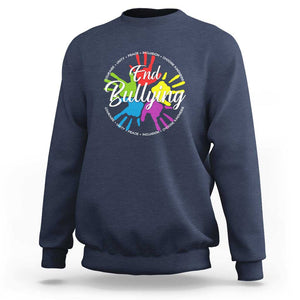 Anti Bullying Sweatshirt Choose Kindness Unity Day TS09 Navy Print Your Wear