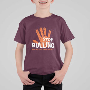 Unity Day T Shirt For Kid Stop Bullying Stand Up Speak Out TS09 Maroon Print Your Wear