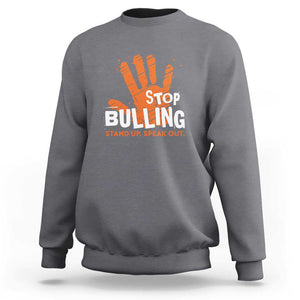 Unity Day Sweatshirt Stop Bullying Stand Up Speak Out TS09 Charcoal Print Your Wear