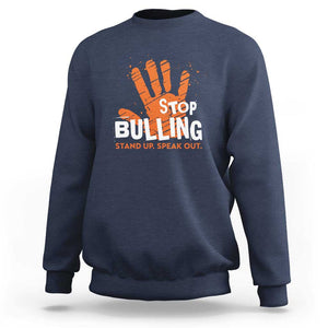 Unity Day Sweatshirt Stop Bullying Stand Up Speak Out TS09 Navy Print Your Wear