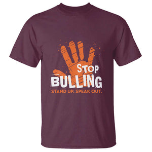 Unity Day T Shirt Stop Bullying Stand Up Speak Out TS09 Maroon Print Your Wear