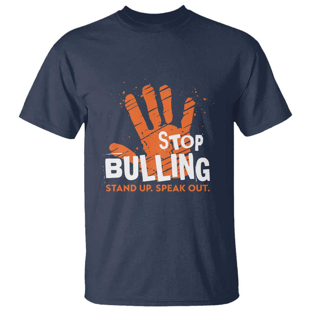 Unity Day T Shirt Stop Bullying Stand Up Speak Out TS09 Navy Print Your Wear