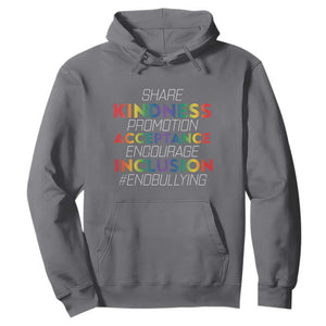 Anti Bullying Hoodie Share Kindness Promotion Acceptange Encourage Inclusion TS09 Charcoal Print Your Wear