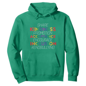 Anti Bullying Hoodie Share Kindness Promotion Acceptange Encourage Inclusion TS09 Irish Green Print Your Wear